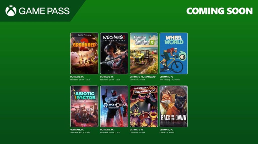 RoboCop, Wuchang e Grounded 2 chegam ao Game Pass em Julho; Veja a lista&nbsp;completa