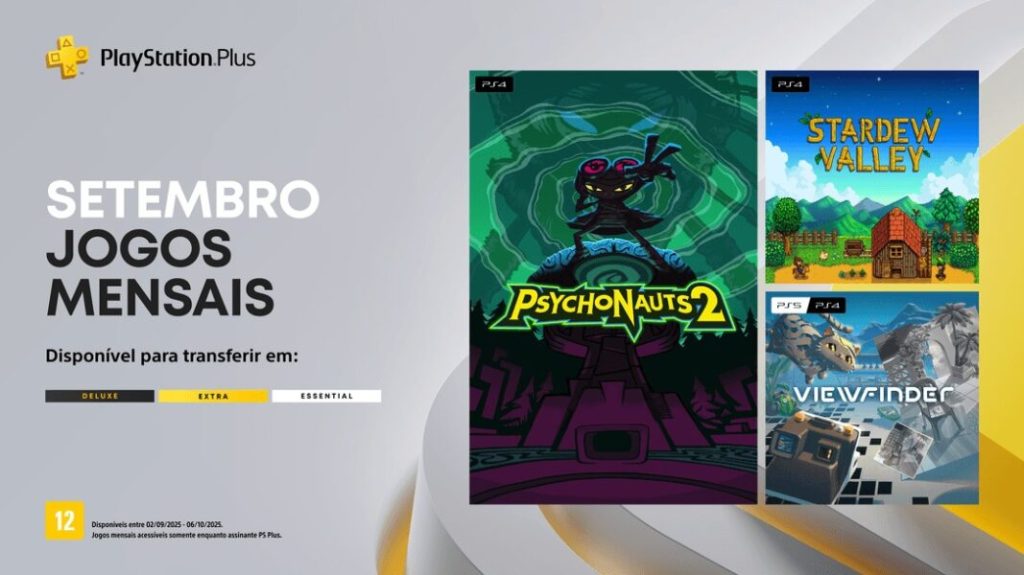 PS Plus de Setembro Traz Psychonauts 2, Stardew Valley e&nbsp;Viewfinder