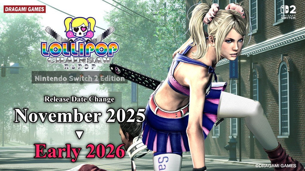 Lollipop Chainsaw RePOP para Switch 2 é adiado para início de 2026 e terá modo exclusivo de&nbsp;tiro