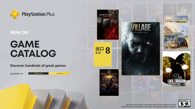 PlayStation Plus de janeiro traz Resident Evil Village e Like a Dragon: Infinite&nbsp;Wealth