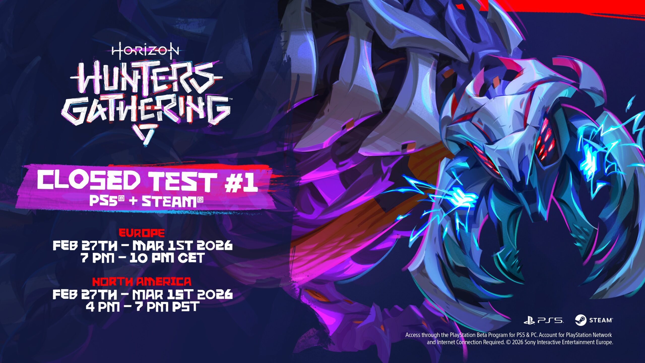 Horizon Hunters Gathering recebe primeiro playtest fechado em 27 de fevereiro