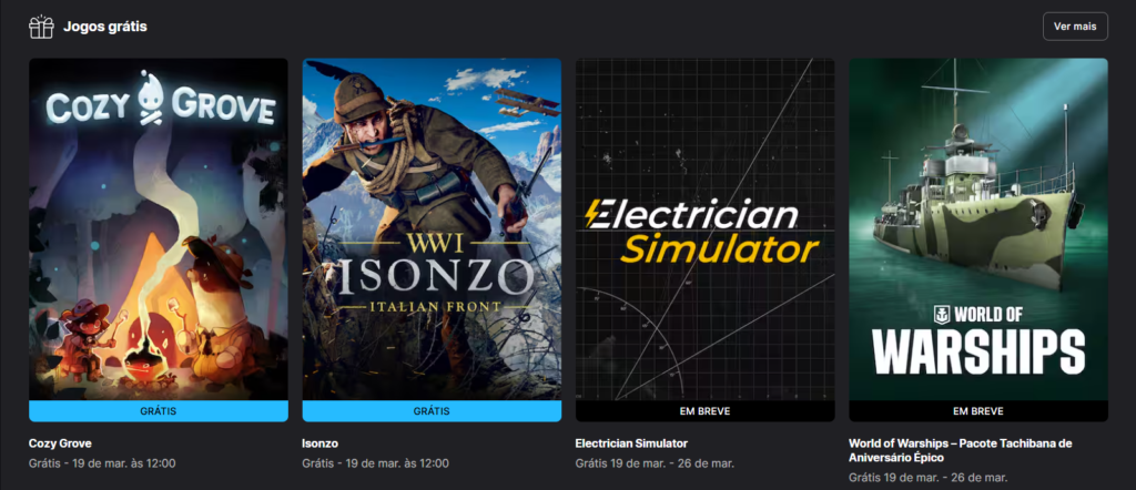 Jogos gratis epic games