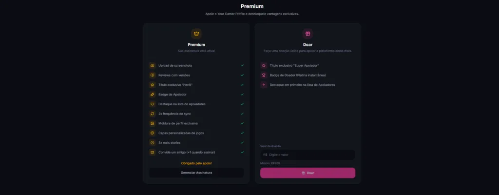 Your Gamer Profile Premium