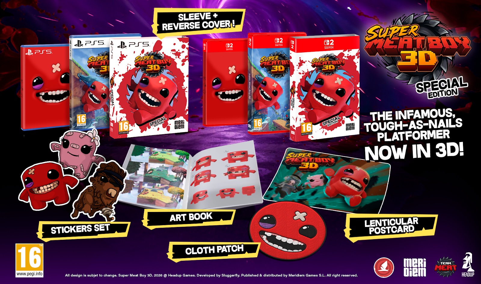 Super Meat Boy 3D terá edições físicas para PlayStation 5 e Nintendo Switch 2