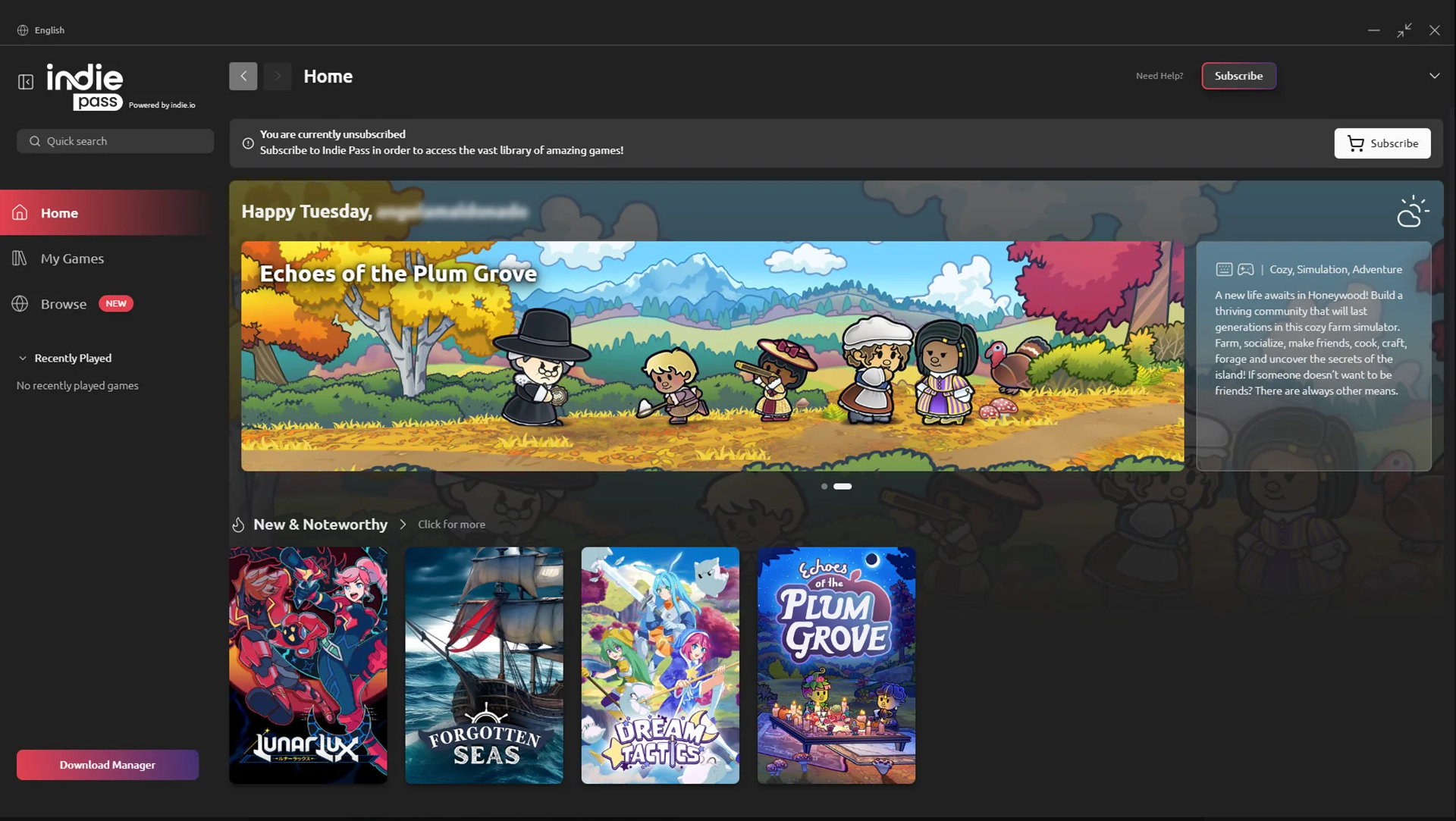 Indie Pass é o novo serviço de assinatura focado em jogos independentes