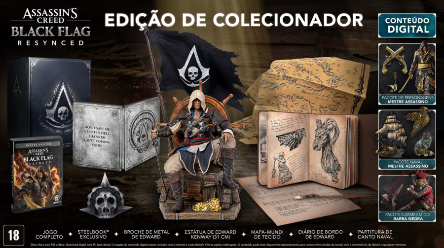 Assassin’s Creed Black Flag Resynced detalha edições especiais