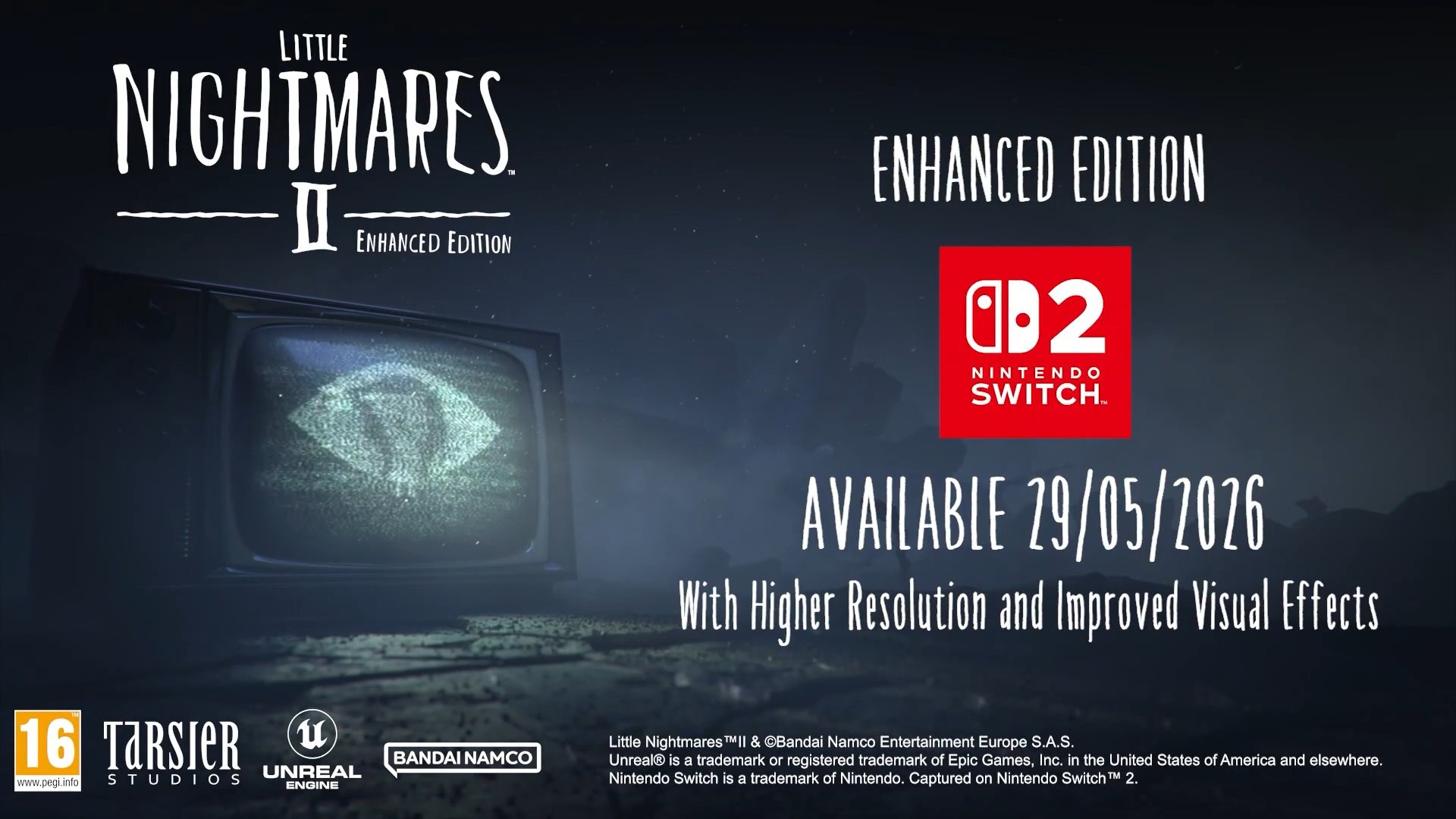 Little Nightmares II Enhanced Edition chega ao Switch 2 em 29 de maio
