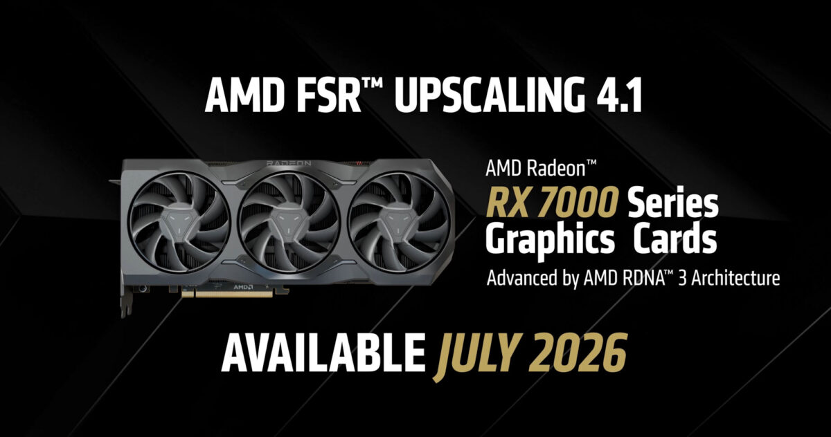 AMD confirma FSR 4.1 para placas Radeon RX 7000 em julho e RX 6000 em 2027