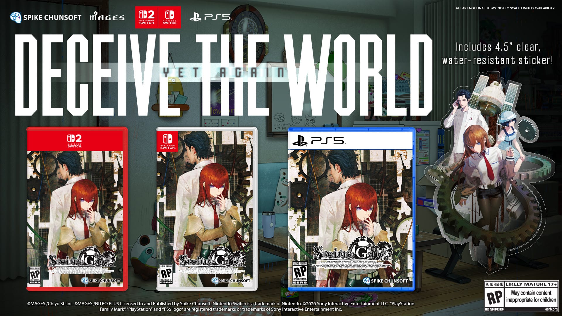 STEINS;GATE RE:BOOT ganha datas de lançamento no Ocidente