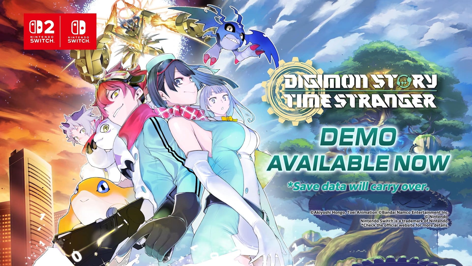 Digimon Story: Time Stranger ganha demo no Nintendo Switch 2 e Switch