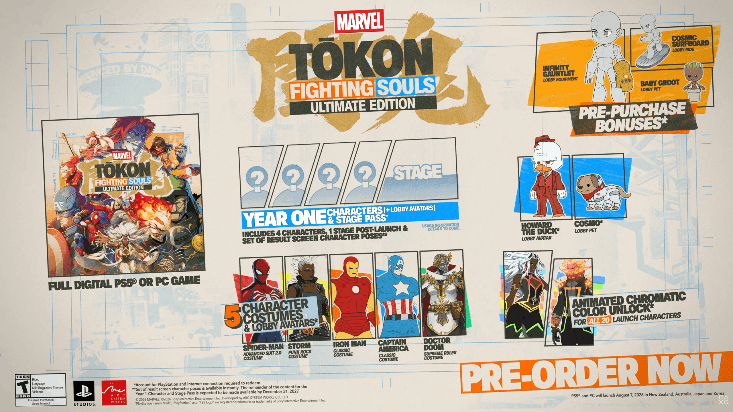 MARVEL Tōkon: Fighting Souls revela edições Ultimate e Deluxe; confira preços e conteúdos