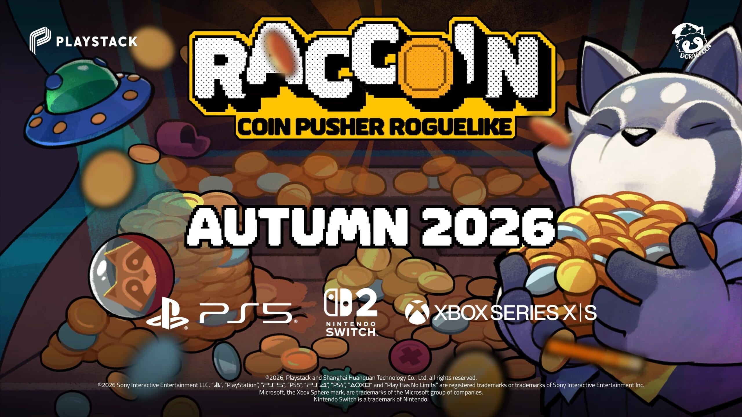 RACCOIN: Coin Pusher Roguelike chegará ao PS5, Xbox Series e Switch 2