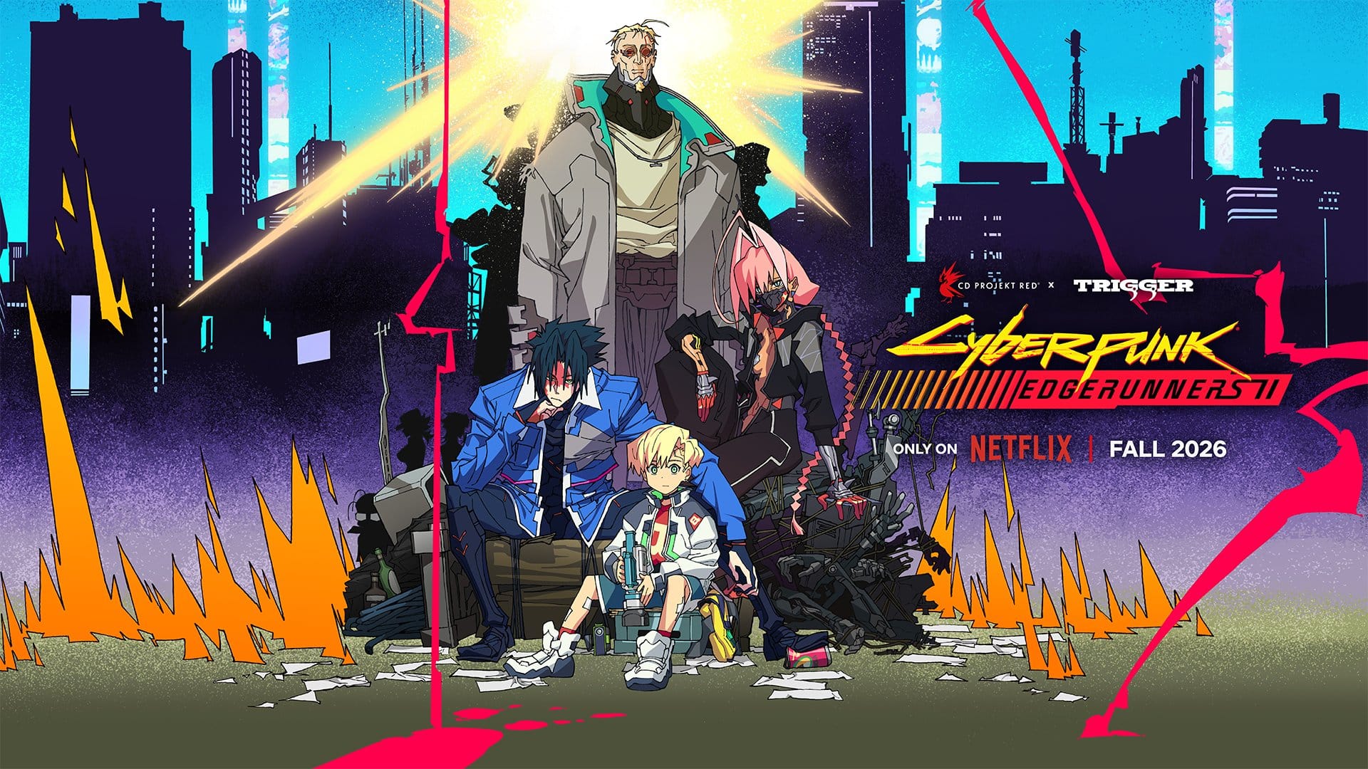 Cyberpunk Edgerunners 2 chega à Netflix no final de 2026; protagonistas revelados
