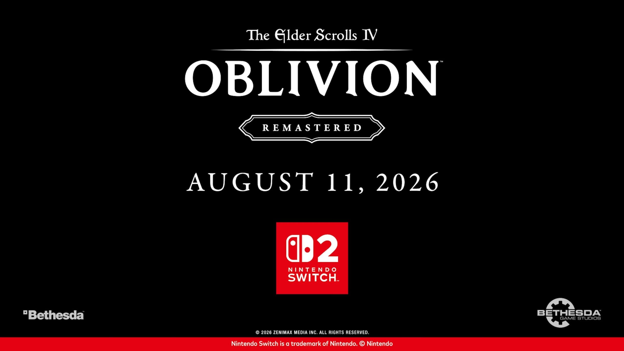 The Elder Scrolls IV: Oblivion Remastered chega ao Switch 2 em 11 de agosto