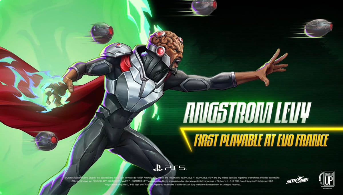 Angstrom Levy é confirmado como o terceiro personagem DLC de Invincible VS