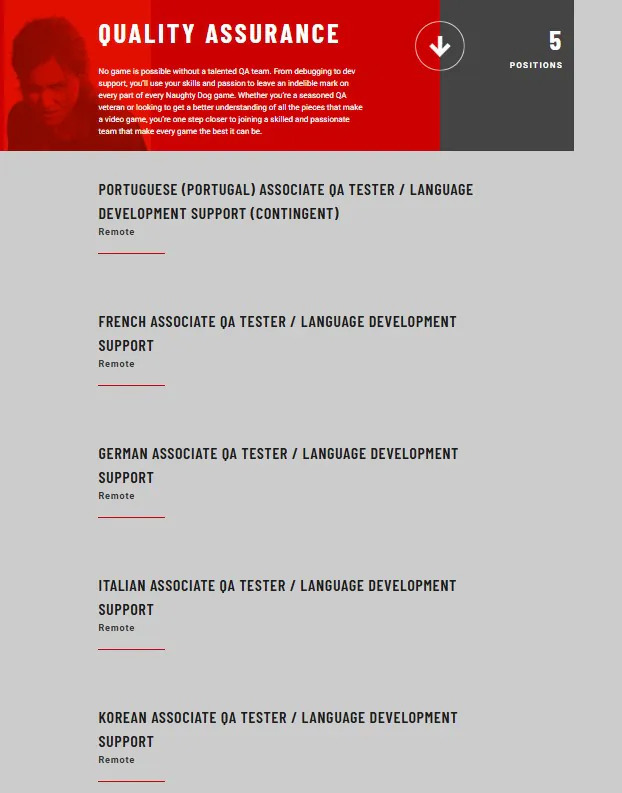 naughty dog vagas de emprego