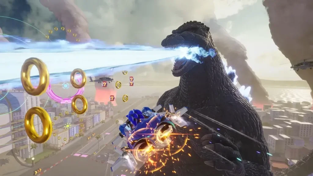 sonic racing godzilla