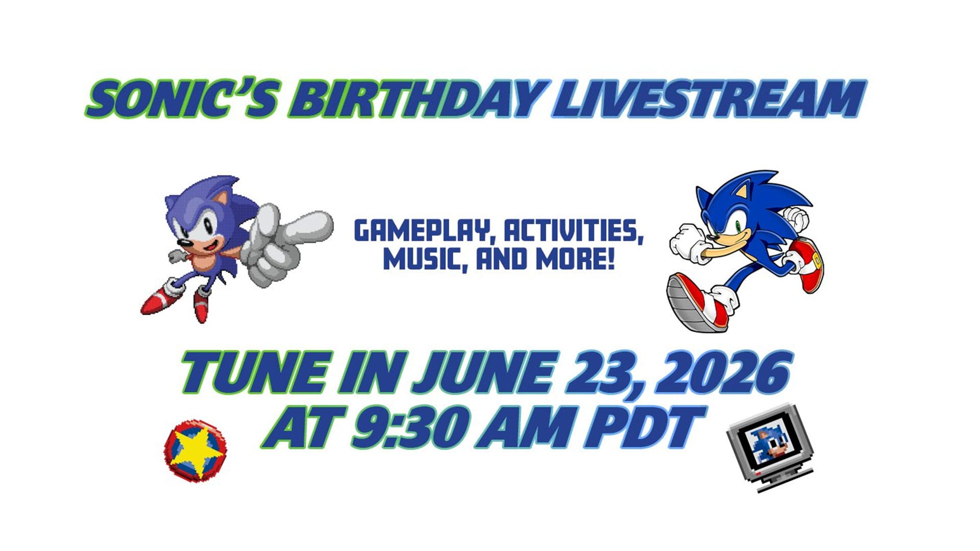 Transmissão do 35º aniversário do Sonic é anunciada para 23 de Junho