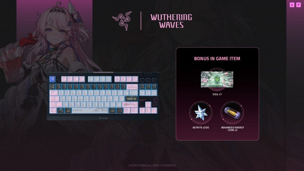 Razer BlackWidow V4 TKL HyperSpeed – Edição Wuthering Waves