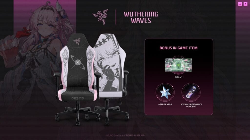 Razer Iskur V2 X – Edição Wuthering Waves