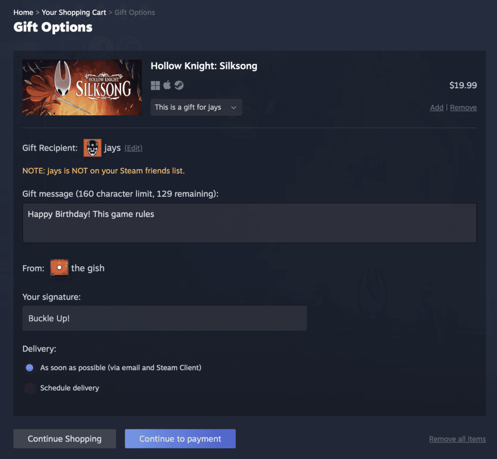 Steam presentes