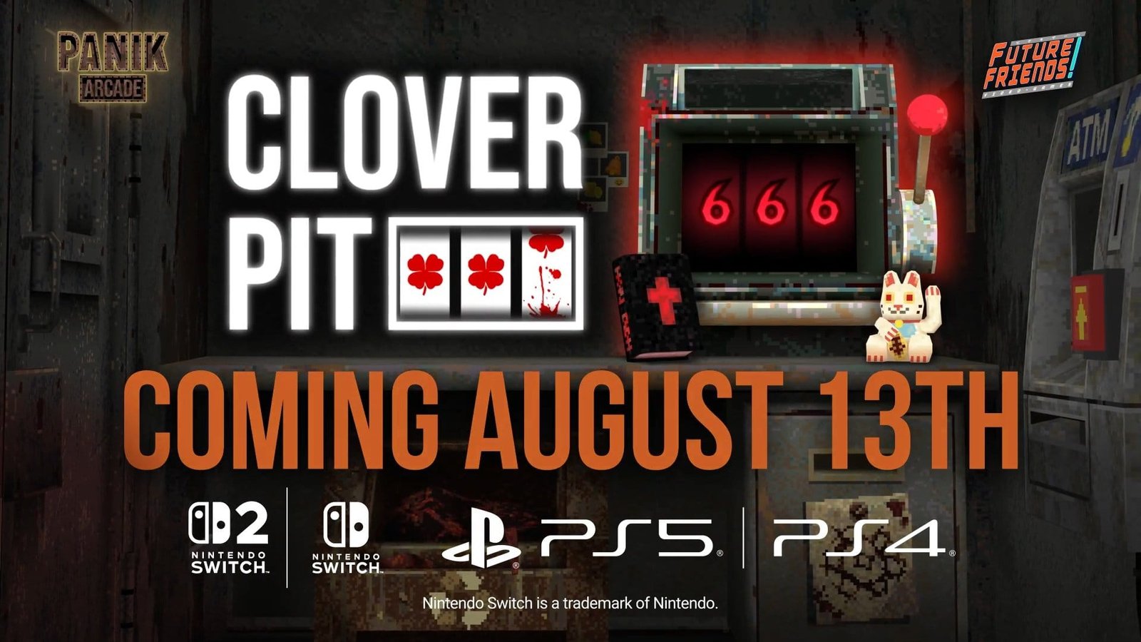 CloverPit chega ao PS5, PS4, Nintendo Switch e Switch  2 no dia 13 de agosto