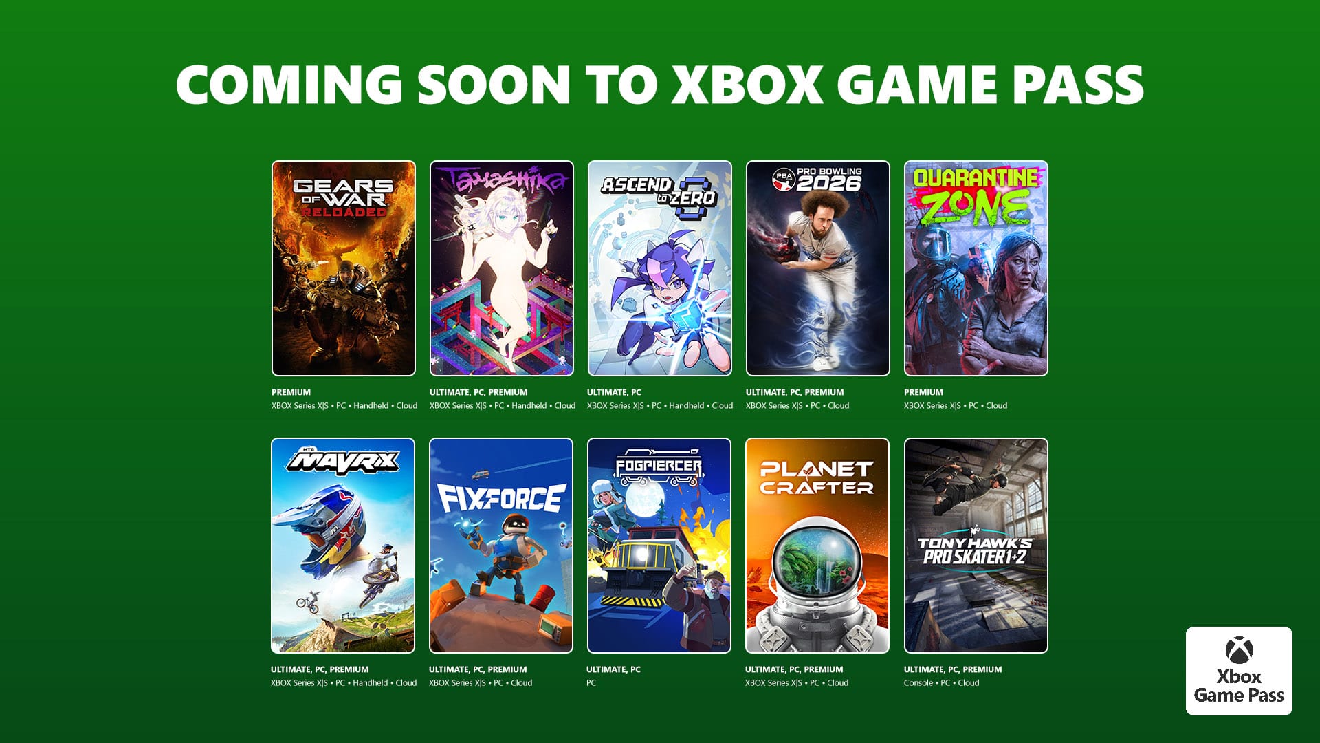 Game Pass de julho: Tony Hawk’s Pro Skater 1 + 2, The Planet Crafter e Palworld 1.0 são os destaques