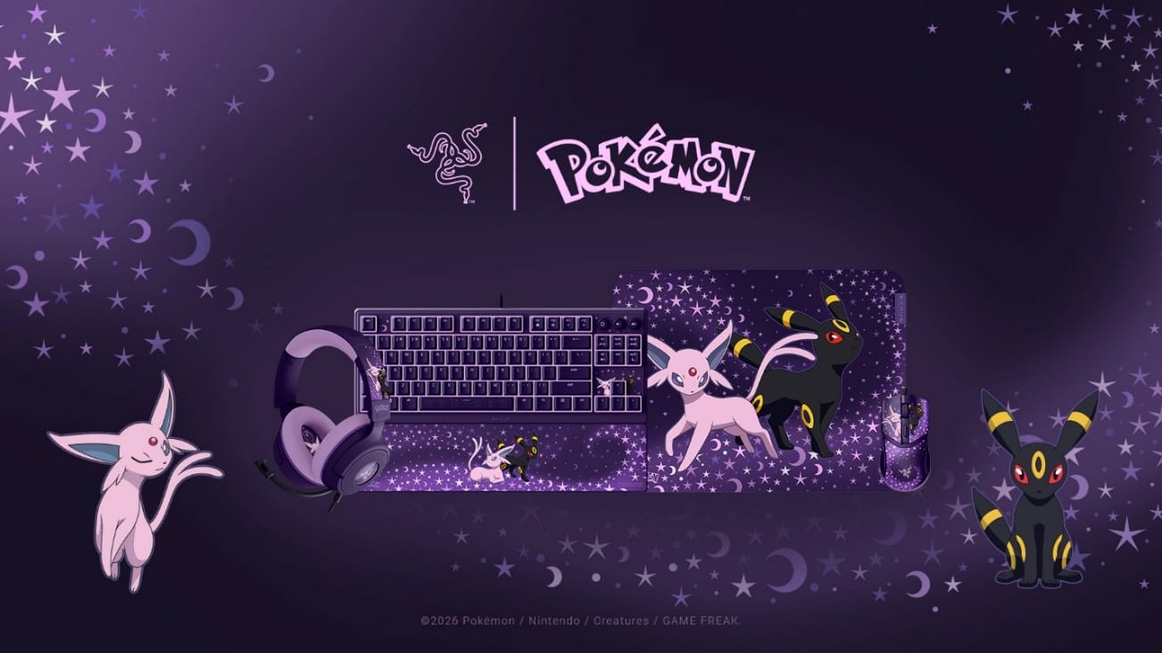 Razer anuncia coleção oficial inspirada em Espeon e Umbreon