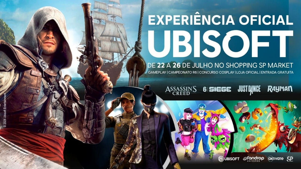 Ubisoft inaugura loja física temporária em São Paulo com produtos oficiais e torneios