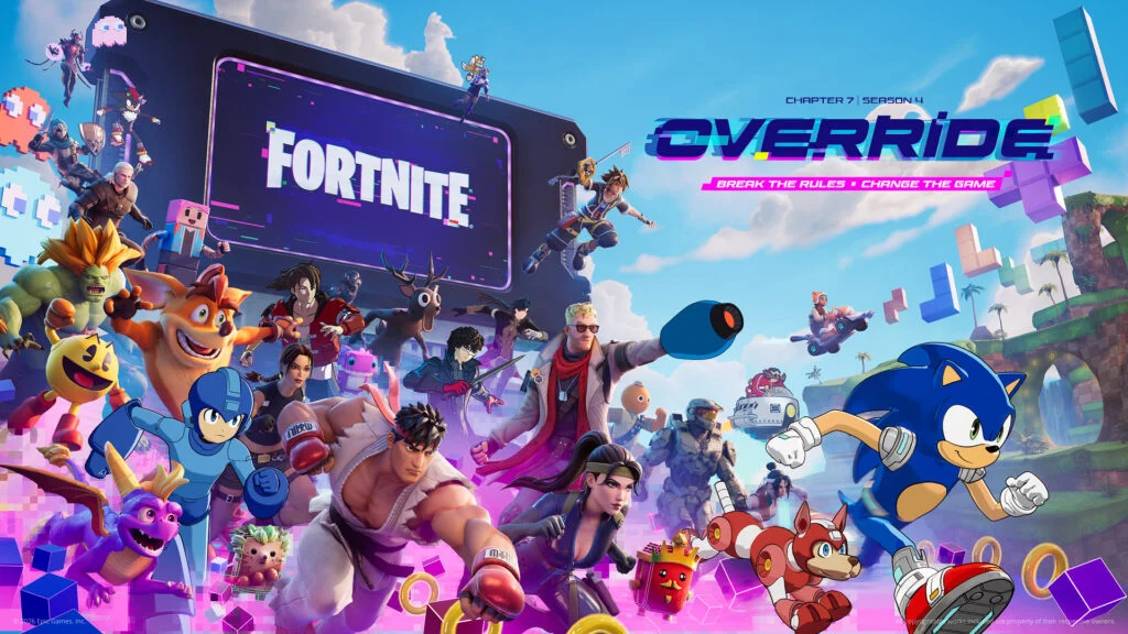 Fortnite anuncia nova temporada com Sonic, Sora, Crash, Mega Man