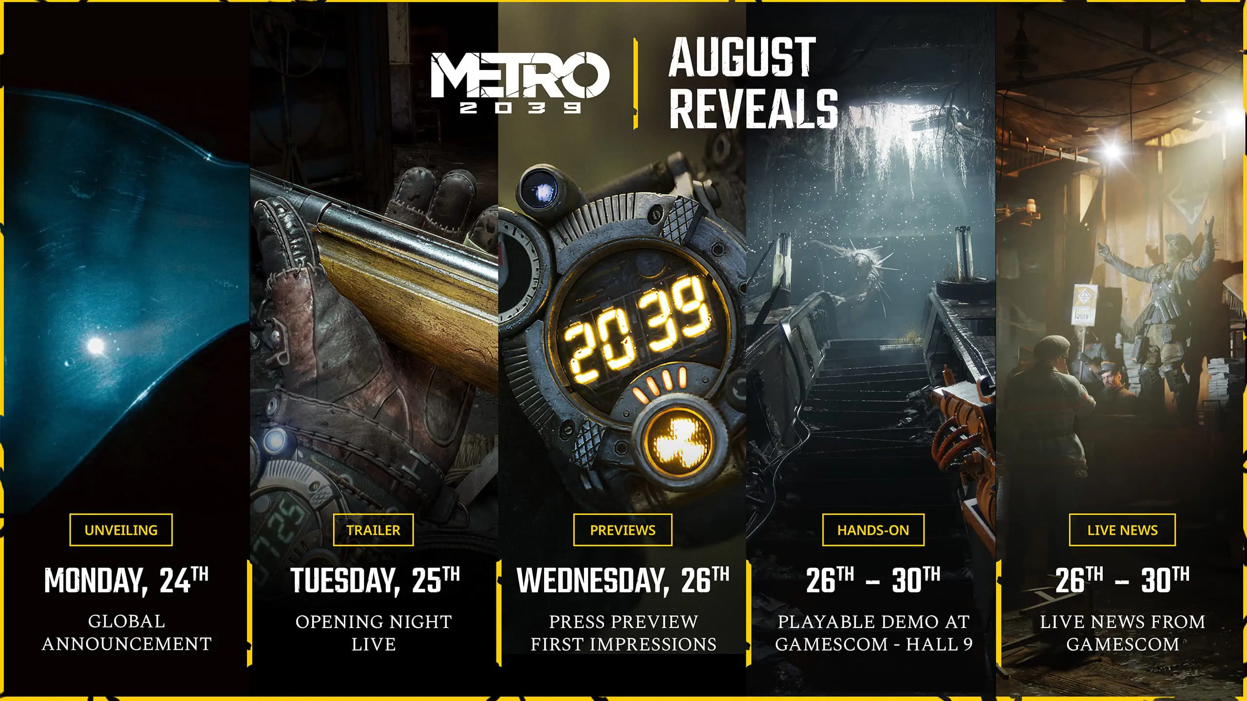 METRO 2039 receberá um novo trailer e estará jogável na Gamescom