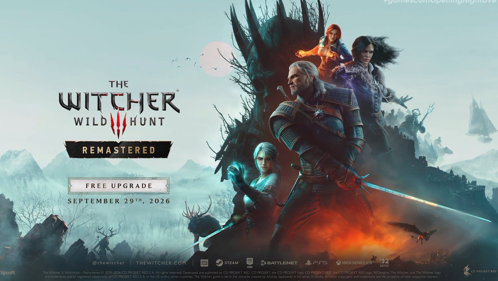The Witcher 3: Wild Hunt — Remastered é anunciado pela CD PROJEKT RED