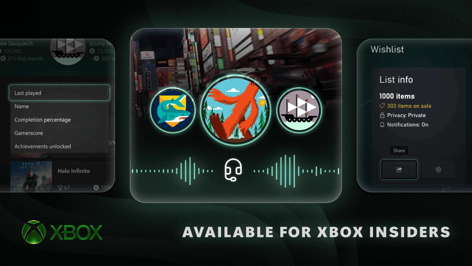 Xbox lança atualização para Insiders com gravação de chat, restauração de saves e suporte a 1.000 jogos na Wishlist