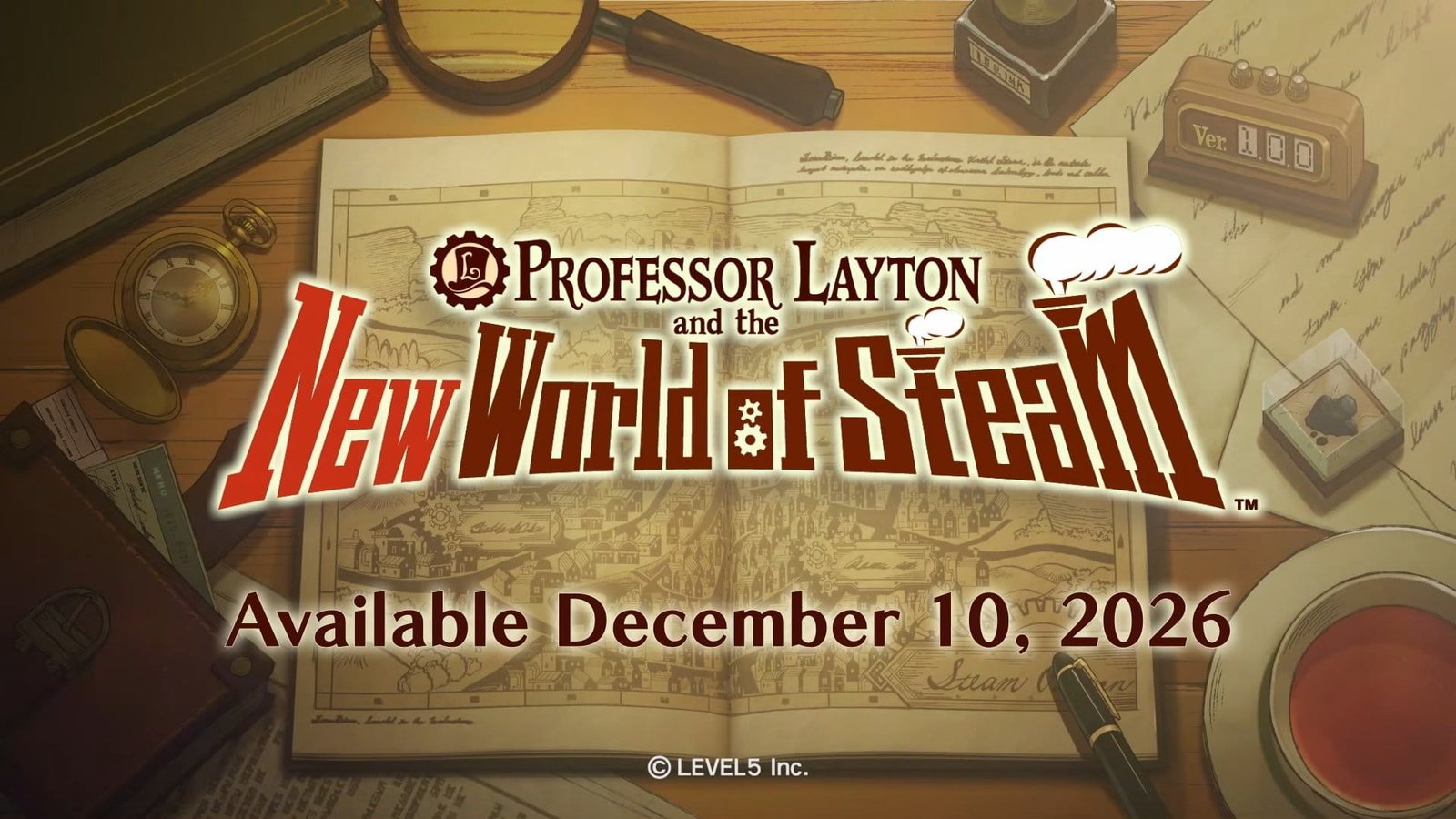 Professor Layton and the New World of Steam será lançado em 10 de dezembro