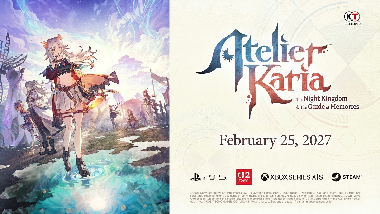 Atelier Karia The Night Kingdom and the Guide of Memories será lançado em 25 de fevereiro de 2027