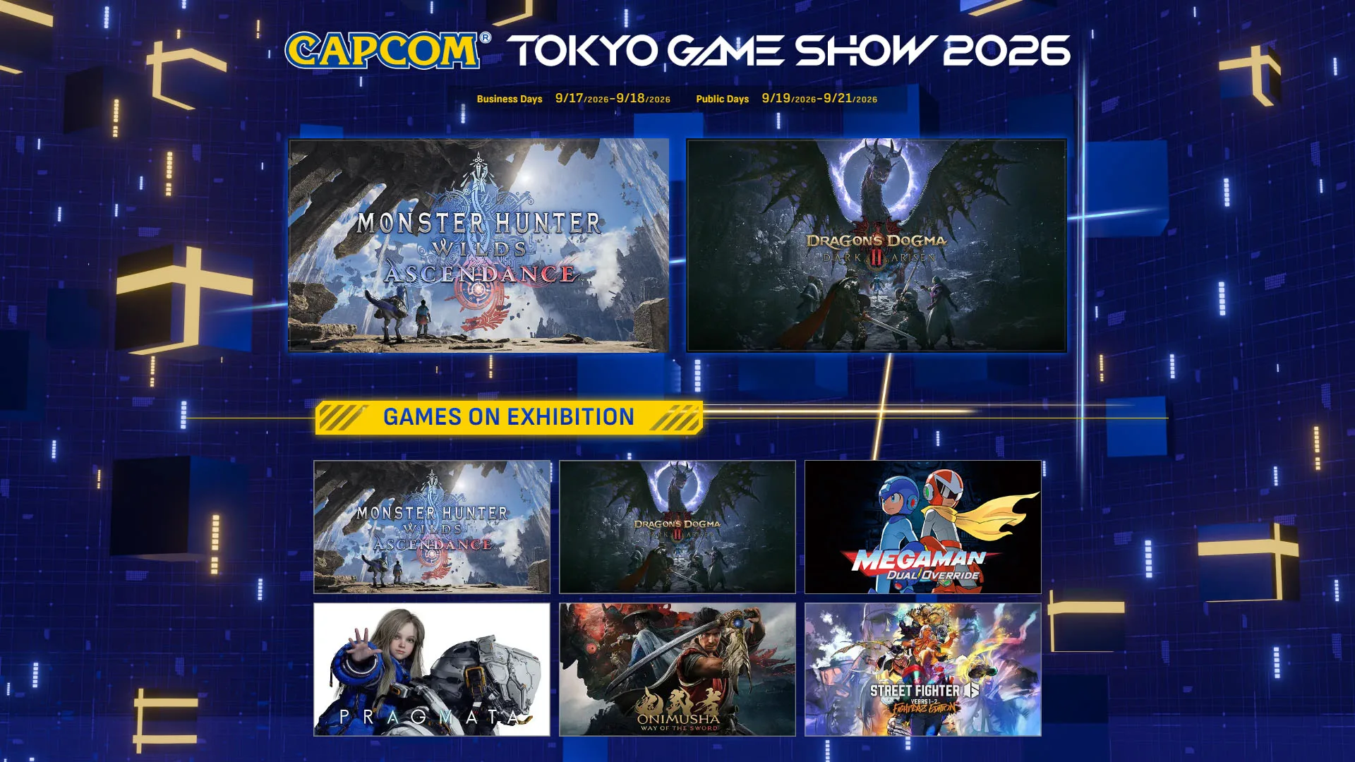 Capcom anuncia lineup da Tokyo Game Show 2026 e transmissão do Capcom Spotlight