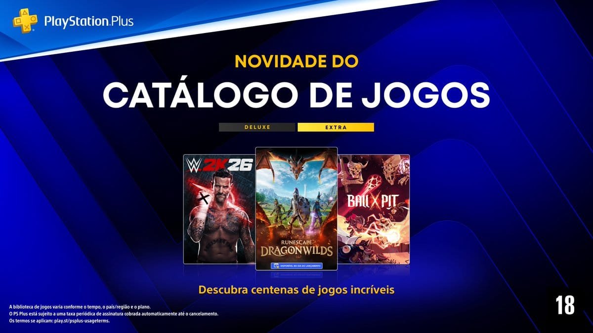 Jogos da PS Plus Extra e Deluxe de setembro são anunciados