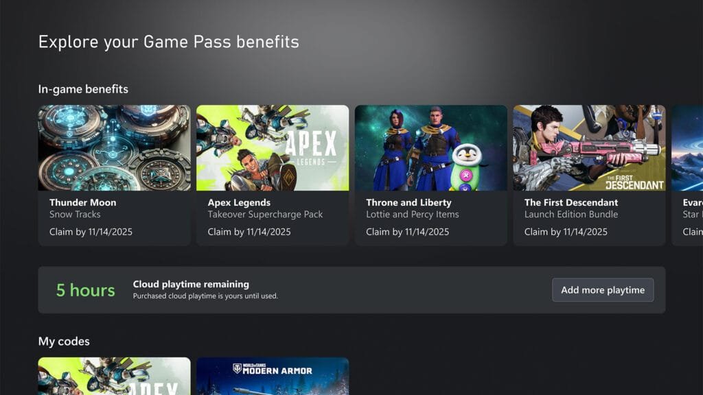xbox cloud mudança