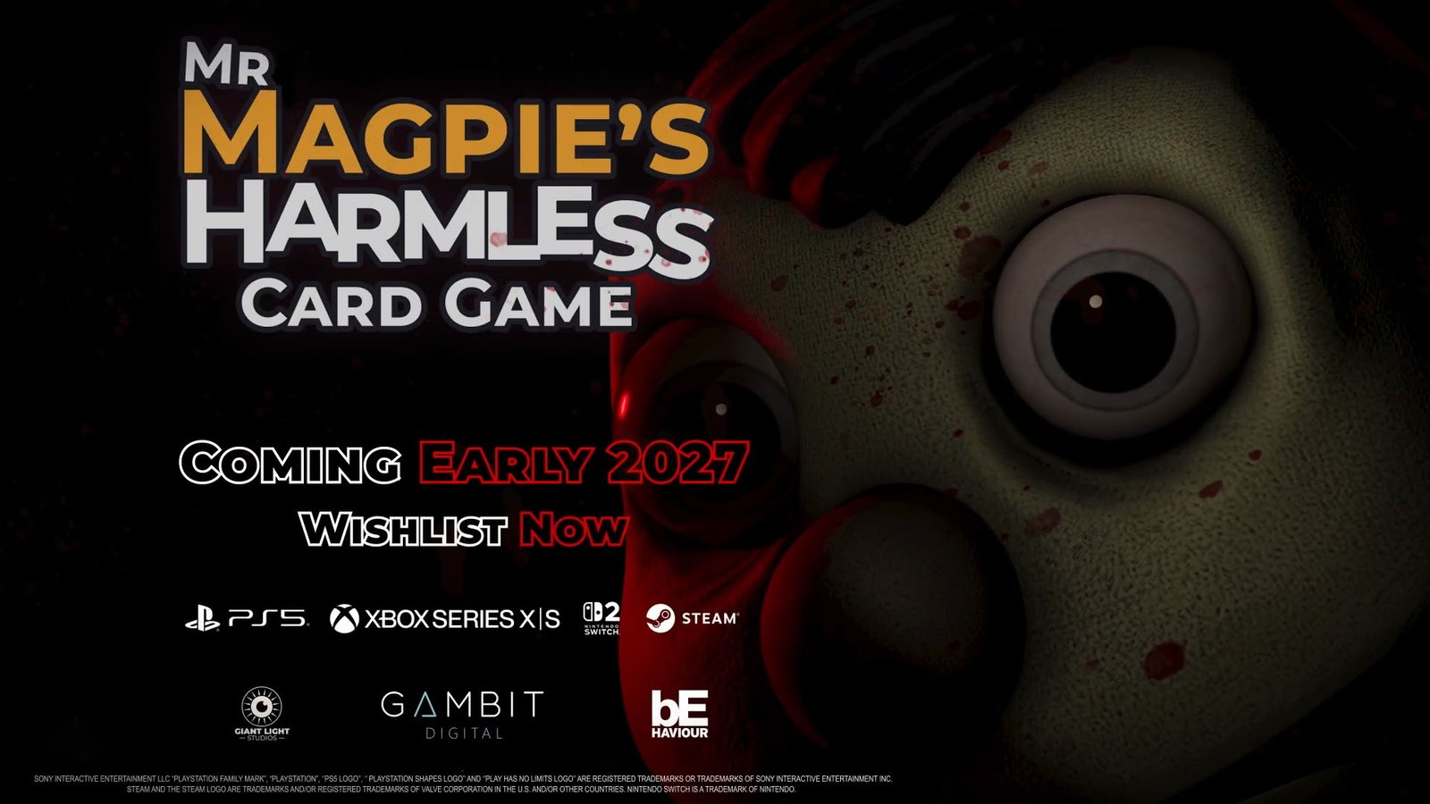 Mr. Magpie’s Harmless Card Game é anunciado para PS5, Xbox Series e Switch 2