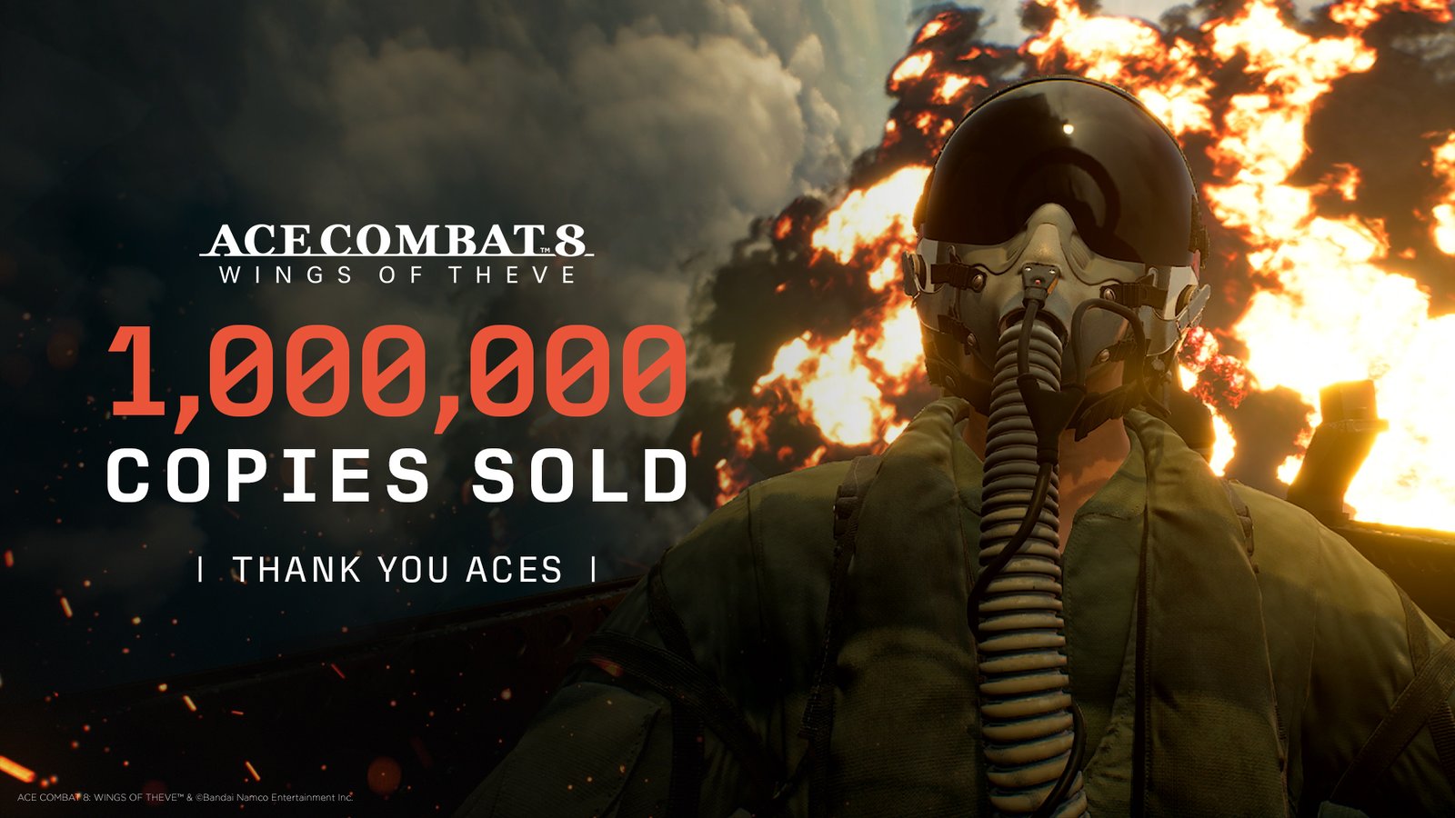 Ace Combat 8: Wings of Theve ultrapassou 1 milhão de cópias vendidas