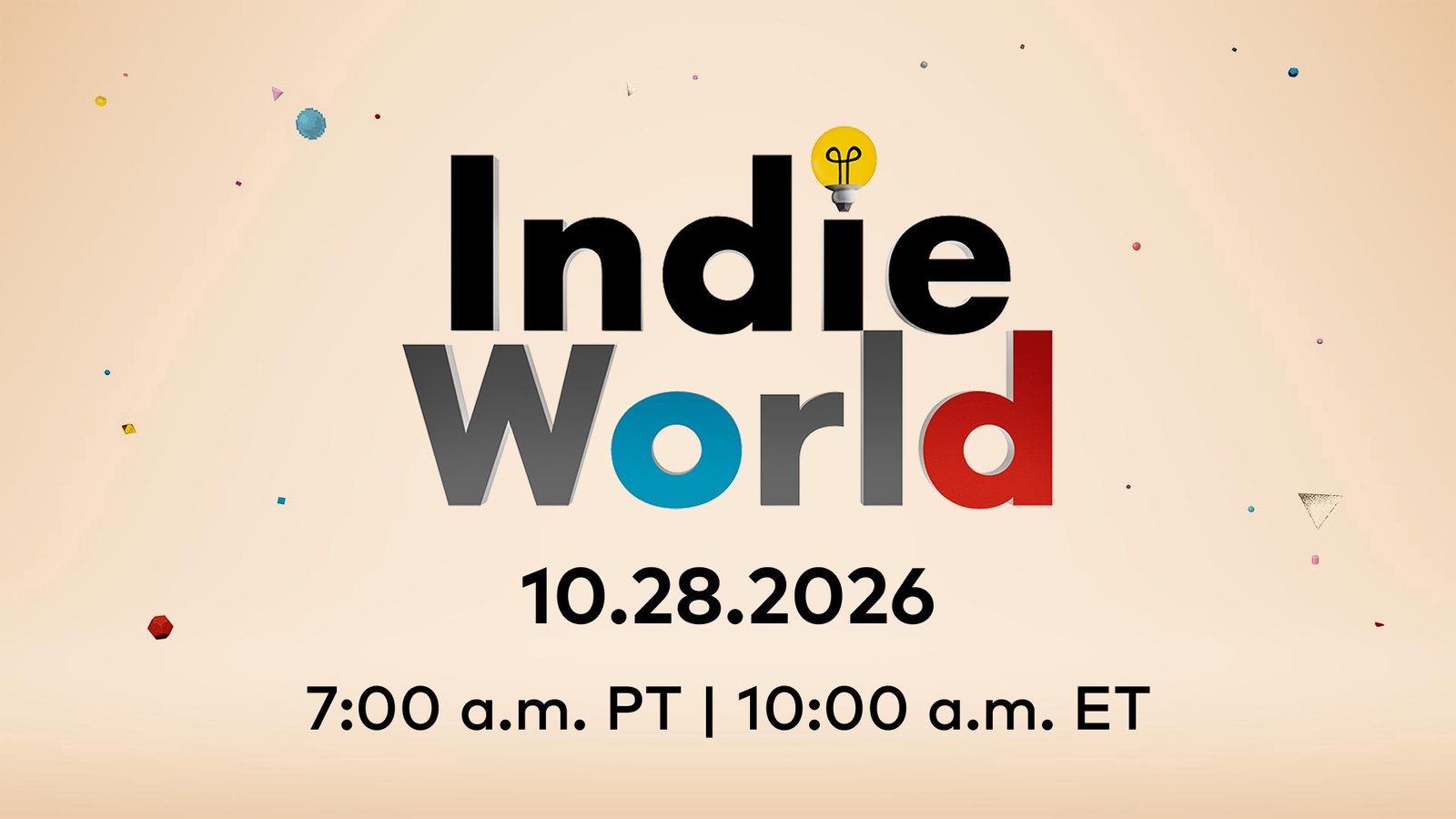 Nintendo anuncia evento Indie World Showcase para 28 de outubro