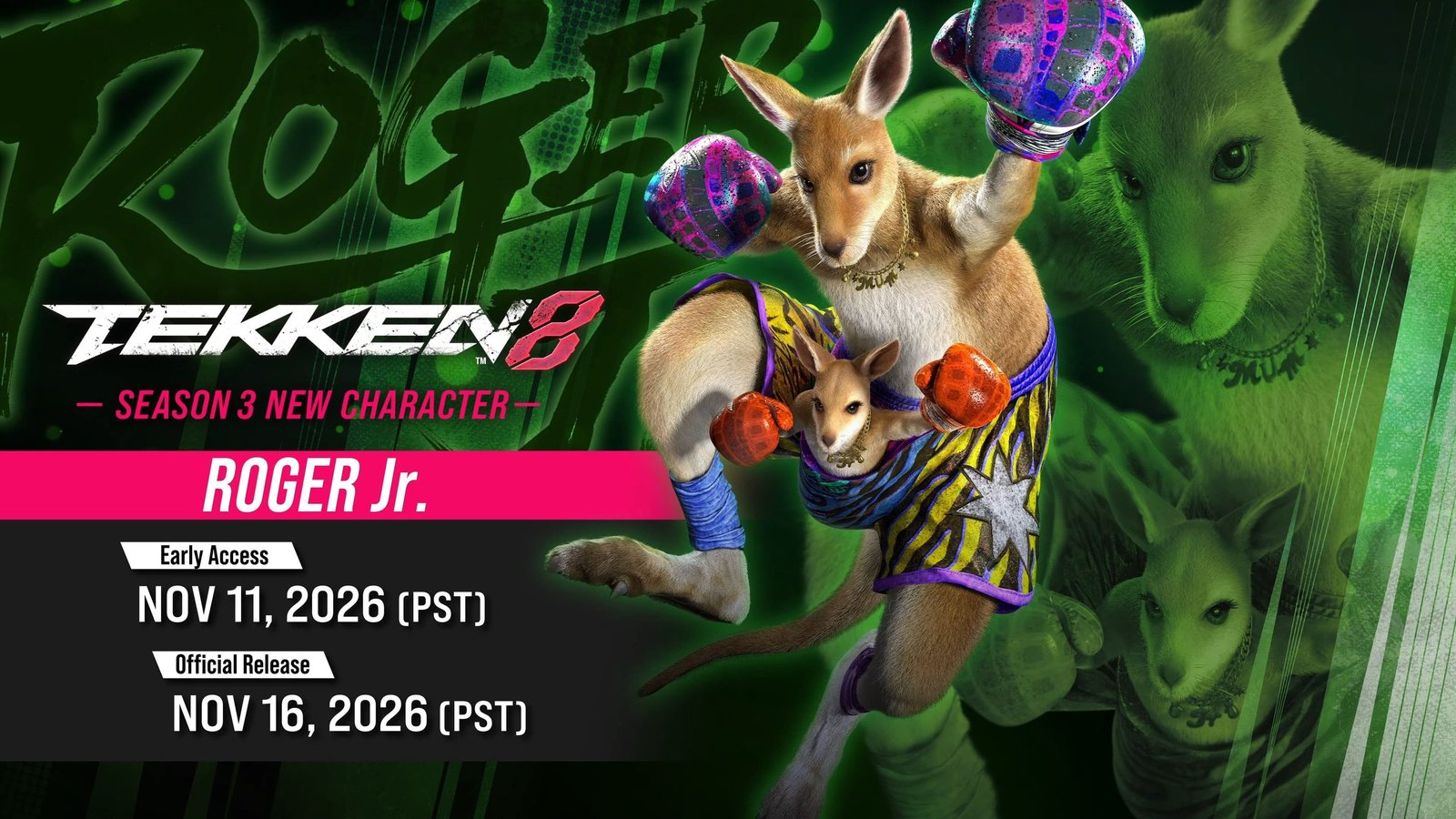 Tekken 8: Roger Jr. chega em novembro como novo DLC da Temporada 3
