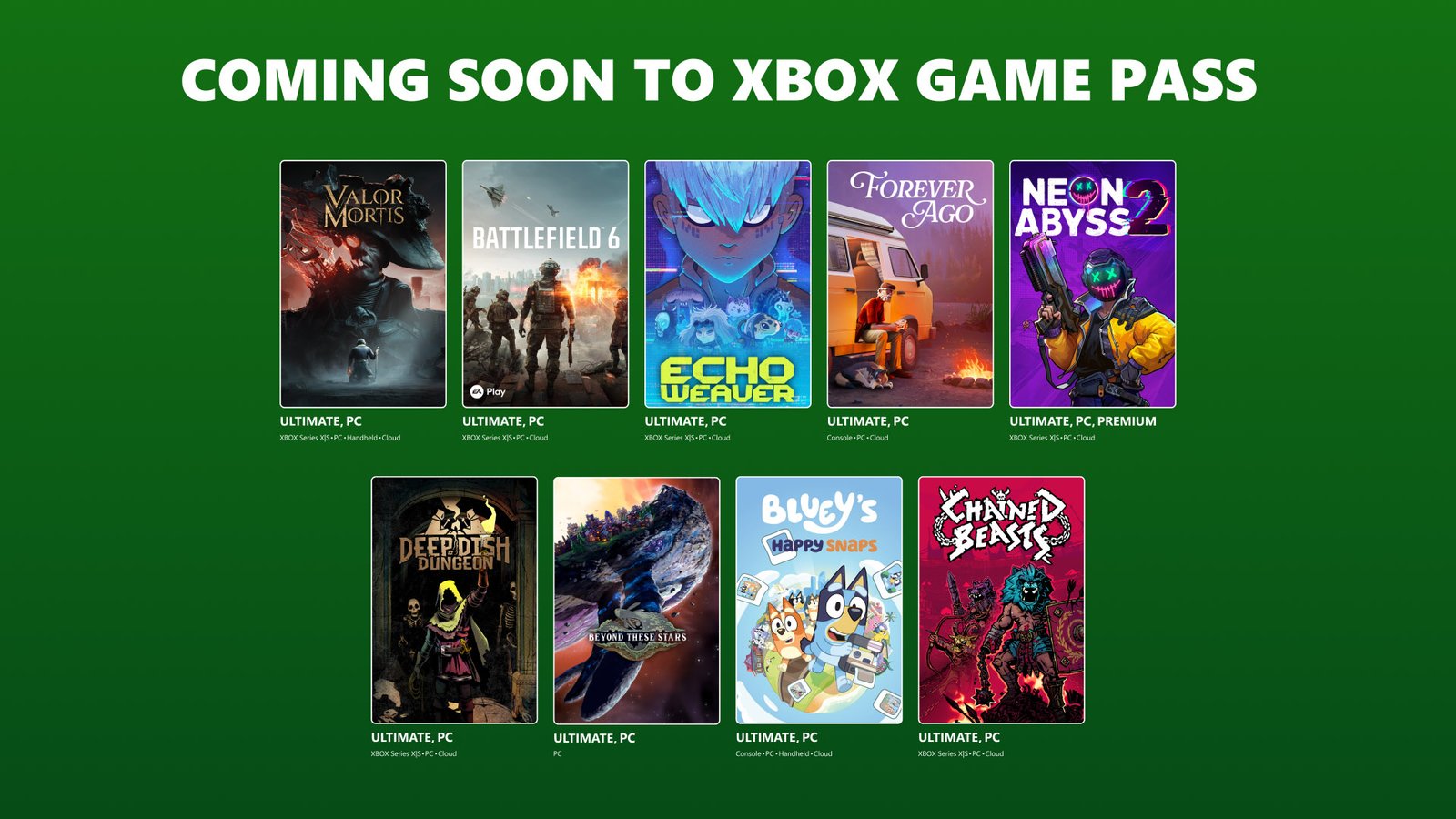 Xbox Game Pass adiciona Battlefield 6, Valor Mortis e mais na primeira quinzena de outubro